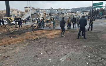  بازگشایی اتوبان باقری پس از اصابت موشک + عکس 