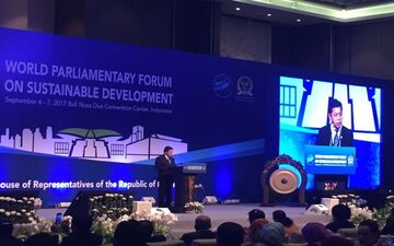 پایان نشست مجمع جهانی پارلمانی پیرامون توسعه پایدار در اندونزی/ تاکید بر مشارکت موثر پارلمان ها