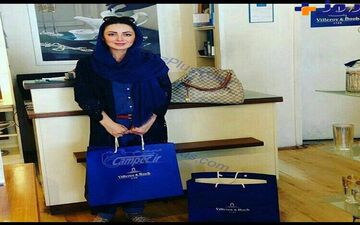 تیپ خانم بازیگر در یک فروشگاه برند + عکس