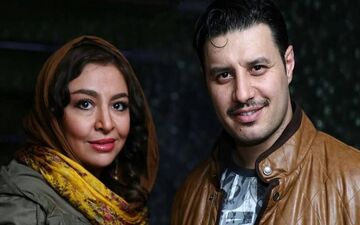 جواد عزتی و همسرش در اکران فیلم آینه بغل / عکس