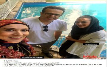 سلفی ویشکا آسایش و دوستانش، کنار استخر! (عکس)