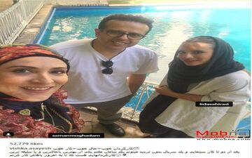 سلفی ویشکا آسایش و دوستانش، کنار استخر! (عکس)