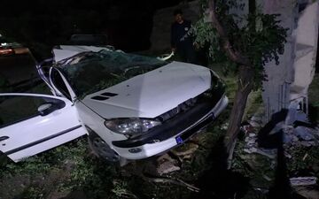مرگ دلخراش دو جوان در واژگونی ۲۰۶ در زرند