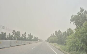 کیفیت هوای کرمانشاه در وضعیت ناسالم برای گروه‌های حساس