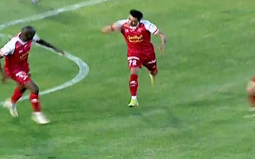 عیسی آل کثیر زننده دومین گل پرسپولیس به آلومینیوم اراک | فیلم