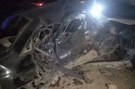 تصادف مرگبار در جاده قهاوند: ۲ کشته و ۴ مصدوم بر اثر خواب‌آلودگی و سرعت بالا