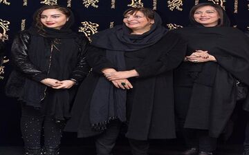 سورپرایز عجیب بازیگران و عوامل فیلم ایرانی با پوشش مشکی +عکس