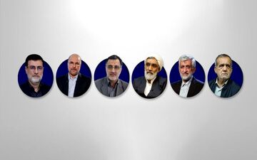 اقامه نماز جماعت نامزدان ریاست جمهوری پیش از شروع مناظره دوم + ویدئو