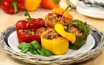 طرز تهیه دلمه فلفل دلمه ای بدون گوشت