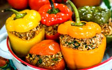 طرز تهیه دلمه فلفل دلمه ای| خیلی عالیه!