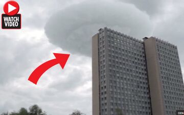 یوفویی که در میان ابر پنهان شده بود! +فیلم