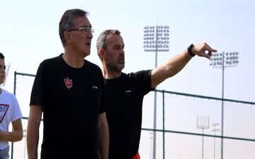 برانکو و دستیارانش نظاره‌گر تمرینات کلوب‌بروژ و بایرن‌مونیخ + عکس