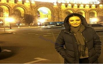 تیپ و پوشش متفاوت خانم بازیگر در خیابان های خارج از کشور