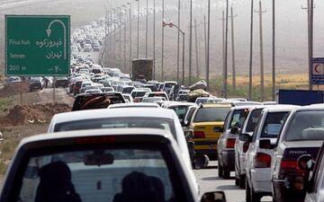 ترافیک سنگین در محور فیروزکوه