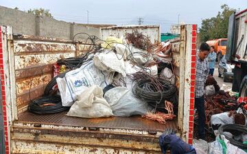 کشف ۳۶۰۰ کیلوگرم سیم مس و آلومینیوم سرقتی در شبکه برق کرمانشاه