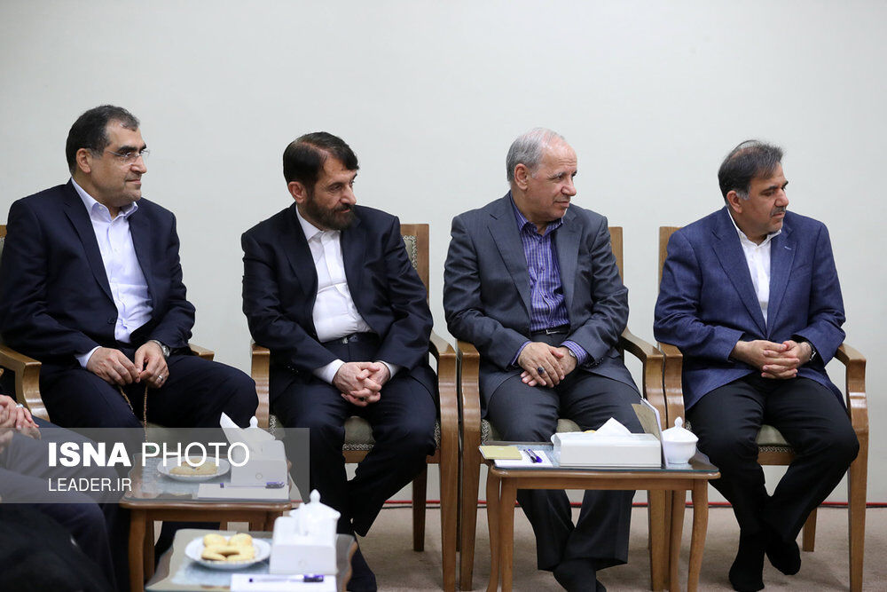 گزارش تصویری / دیدار رئیس‌جمهور و اعضای هیئت دولت با مقام معظم رهبری