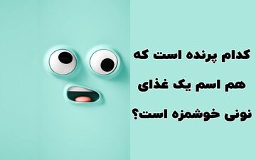  کدام پرنده است که هم اسم یک غذای نونی خوشمزه است؟| سرگرمی