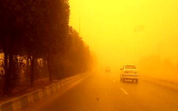 سرعت توفان شن در زابل به ۱۰۸ کیلومتر بر ساعت رسید