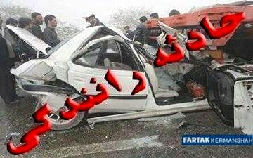 مصدومیت  2 راکب موتور سیکلت در محور صحنه - کنگاور