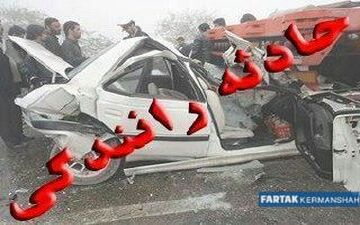 مصدومیت  2 راکب موتور سیکلت در محور صحنه - کنگاور