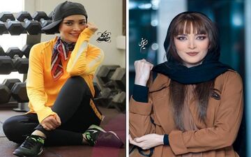 تصویری زیبا و جذاب از بهنوش طباطبایی با چادر گلدار در کنار شیشه‌های رنگی رنگی!