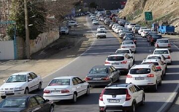 ترافیک سنگین در محور چالوس و آزاد راه قزوین- کرج گزارش شد