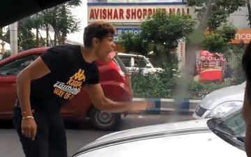  ببینید این راننده چطور عمدا مردی را زیر می‌گیرد!+فیلم