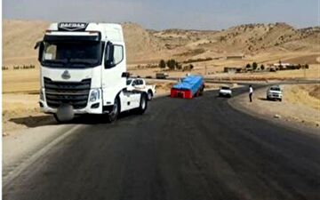 کامیون کشنده با پلاک تقلبی در دام پلیس