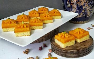طرز تهیه  کیک حلوا | خیلی جذابه هم شکلش هم طعمش