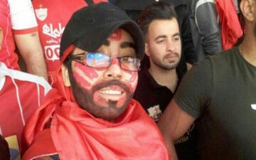 دختر پرسپولیسی در اهواز خود را لو داد! +عکس