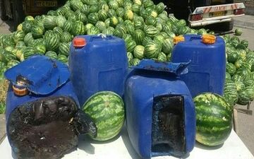 کشف 48 کیلو تریاک از یک دستگاه کامیون حامل بار هندوانه