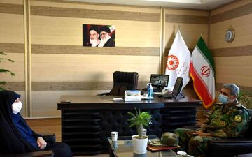 دیدار مدیرکل بهزیستی استان کرمانشاه با  فرمانده ارشد نظامی آجا در غرب کشور