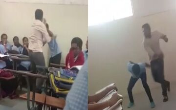 تنبیه جنون آمیز دانش آموز در مقابل همکلاسی‌هایش! 