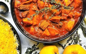 آموزش پخت خورشت به با آلو بخارا: طعمی شیرین و خوشعطر
