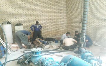 ‍ الکتروپمپ شناور ایستگاه پمپاژ  آب شرب میرهومر تعویض و مجدداً راه اندازی شد