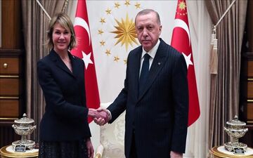 دیدار اردوغان با دیپلمات‌های اروپایی و آمریکایی
