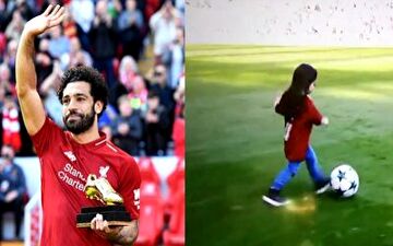گلزنی دختر محمد صلاح در آنفیلد + فیلم 