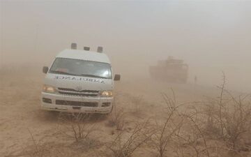 طوفان شدید 6 خودرو را در هم کوبید / چه بلایی سر مسافران در خواف آمد ؟
