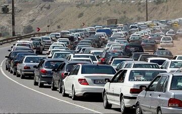 ترافیک سنگین در آزادراه کرج - تهران
