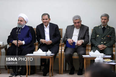 گزارش تصویری / دیدار رئیس‌جمهور و اعضای هیئت دولت با مقام معظم رهبری