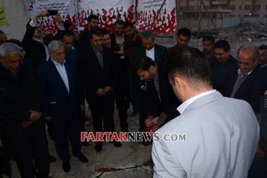 کلنگ زنی مجتمع فرهنگی ورزشی سرپل ذهاب توسط بانک شهر