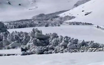 سقوط بهمن ۴ متری در خوانسار