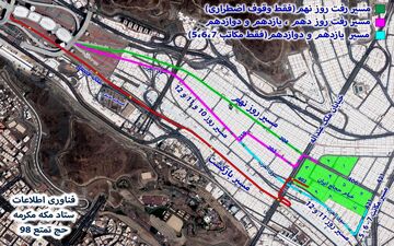 
اختصاصی فرتاک از مکه مکرمه و مسیرهای حجاج در روز عرفه+نقشه مسیر