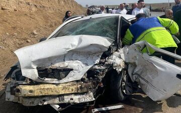 تصادف مرگبار در گرمی؛ یک فوتی و ۹ مصدوم در حادثه رانندگی