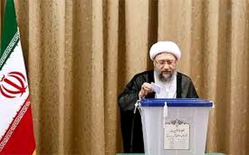 حضور رئیس قوه قضاییه در انتخابات ریاست جمهوری + فیلم