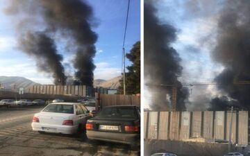 جزئیاتی از آتش‌سوزی در ساختمان «ایران مال» +عکس
