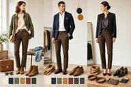 استایل شیک با شلوار قهوه‌ای؛ راهنمای ترکیب رنگ و انتخاب اکسسوری