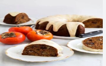 طرز تهیه کیک خرمالو| مناسب فصل پاییز