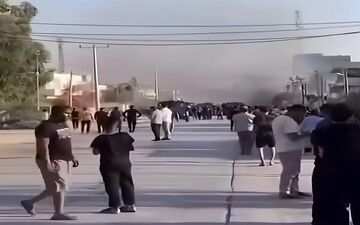 درگیری شدید نیروهای امنیتی اردن با معترضان