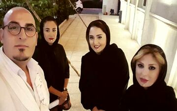 تیپ مشکی «نیوشا ضیغمی» و همکارانش! + عکس
